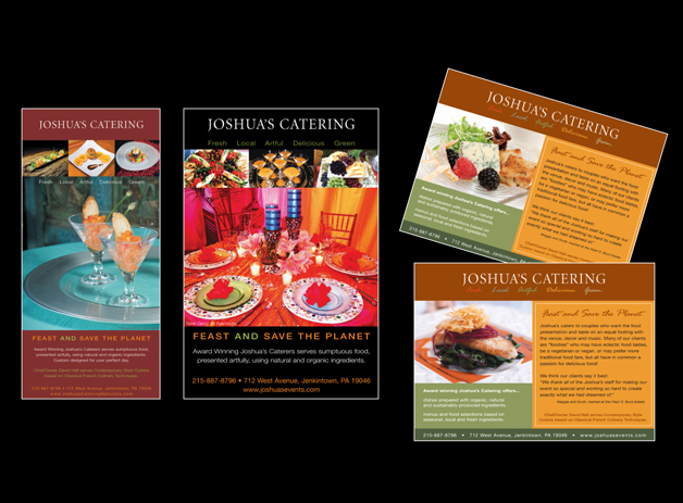 Print Ads for Joshua’s Catering, Jenkintown, PA